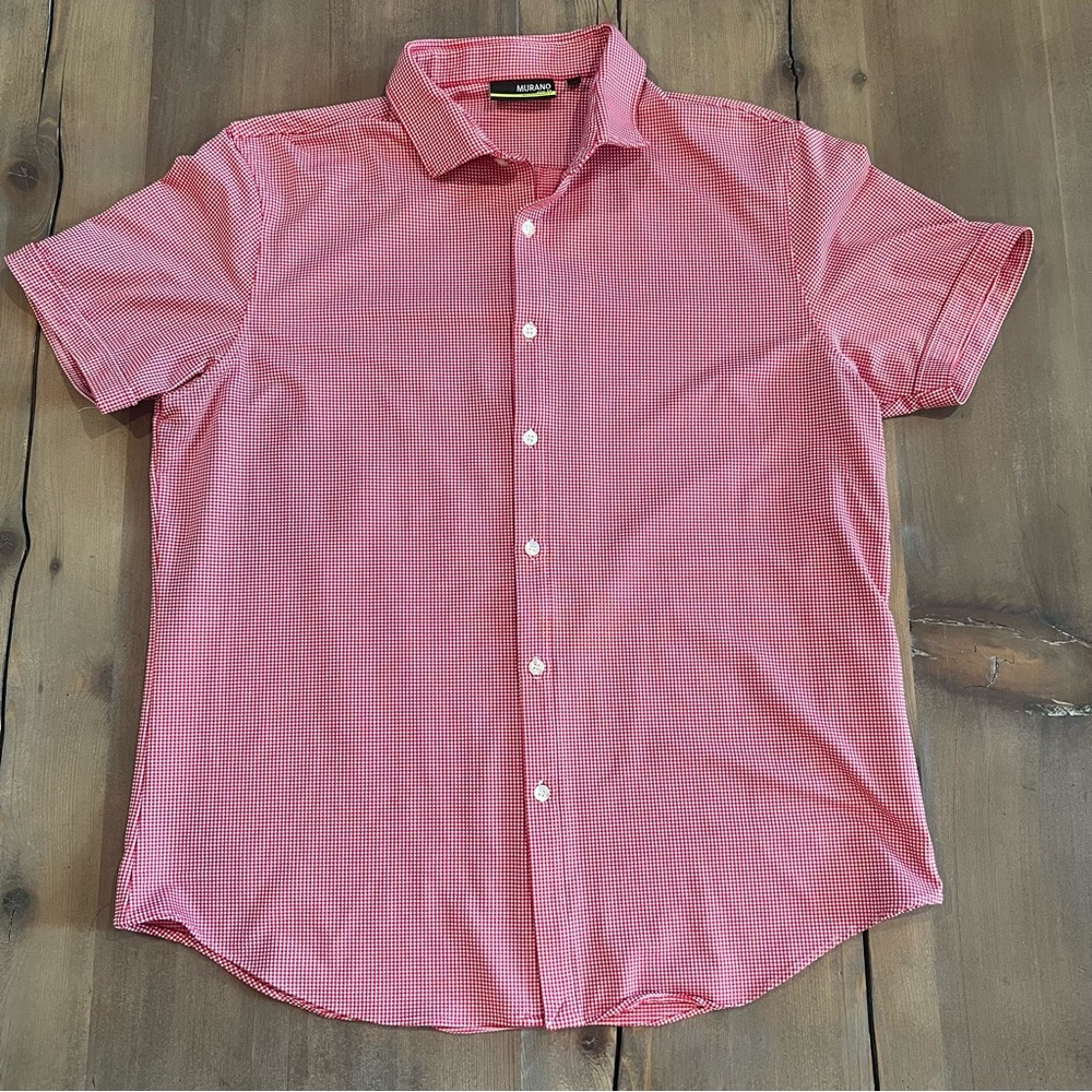 Murano Red Casual Button Down Shirt